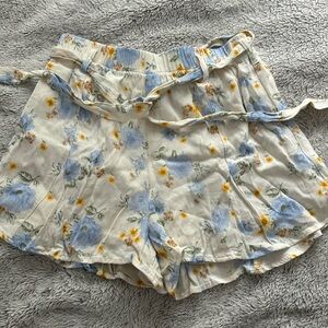Tie Up Flowy Flower Shorts Forever 21 Small